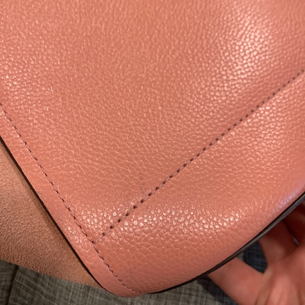 Michael Kors Bag Portia Pink Suede Leather Tote - Picture 13 of 17